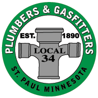 Plumbers Local 34 JATC的标志